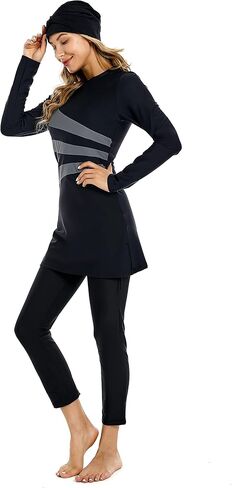 TianMaiGeLun Muslim Swimsuits for Women 3 Pcs Long Sleeve Modest Swimwear Islamic Arabic Swimming Suit Burkinis Costume Hijab in Saudi Arabia