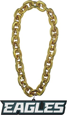 aminco Philadelphia Eagles Wordmark NFL Fan Chain, Gold in Saudi Arabia