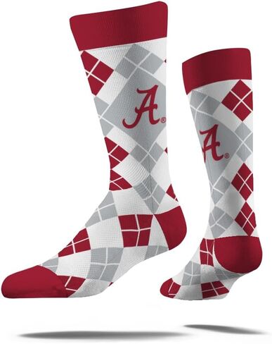 Strideline NCAA Mens Argyle Dress Socks-Team Colors-One Size Fits Most -M/L (8-12) in Saudi Arabia