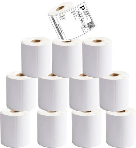 4" x 6" Direct Shipping Thermal Labels, 3000 Labels/12 Rolls（250 Pcs per Roll）Strong Adhesive Sticker Perforated Labels, Commercial Grade, Compatible with Thermal Printers in Saudi Arabia