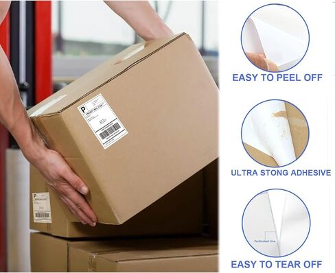 4" x 6" Direct Shipping Thermal Labels, 3000 Labels/12 Rolls（250 Pcs per Roll）Strong Adhesive Sticker Perforated Labels, Commercial Grade, Compatible with Thermal Printers in Saudi Arabia