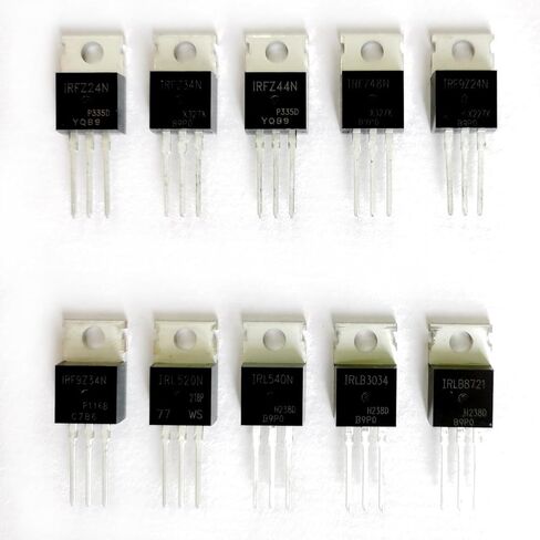 جديد 30 قطعة ل IRFZ24N IRFZ34N IRFZ44N IRFZ48N IRF9Z24N IRF9Z34N IRL520N IRL540N IRLB3034 IRLB8721 10 أنواع x3pcs TO-220 ترانزستورات Mosfet in Kuwait