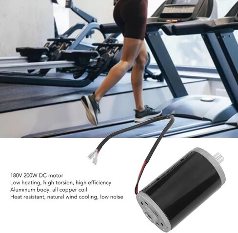 180V 200W DC Treadmill Drive Motor, Aluminum Alloy, Treadmill Brush Motor Part, Easy Installation, Wide Applications with All Copper Coil for Shedding Machine, Running Machine in Saudi Arabia