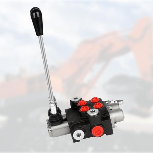 2 Spool 21 GPM Hydraulic Flow Control Valve, 3600 PSI G Ports Adjustable Relief Lever Handle Double Acting Parallel Center Tractor Loader W/Joystick Small Tractors/Tanks Loaders Log Splitters in Kuwait