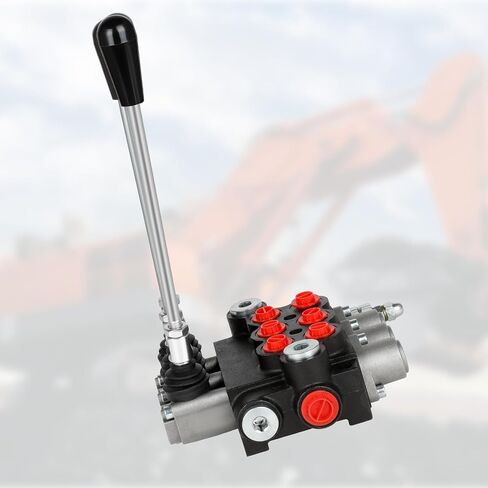 2 Spool 21 GPM Hydraulic Flow Control Valve, 3600 PSI G Ports Adjustable Relief Lever Handle Double Acting Parallel Center Tractor Loader W/Joystick Small Tractors/Tanks Loaders Log Splitters in Kuwait
