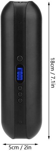 Dioche Bike Pump, Rechargeable Portable Tire Bike Pump Inflator Pump Pressure Air Inflator with LCD Display(Black) in Saudi Arabia