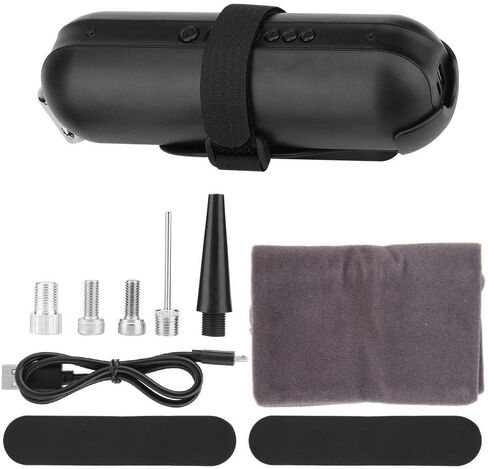 Dioche Bike Pump, Rechargeable Portable Tire Bike Pump Inflator Pump Pressure Air Inflator with LCD Display(Black) in Saudi Arabia