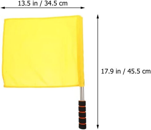 Happyyami Match Safety Flag 3Pcs Referee Flag Flag Stainless Steel Hand Flag Sponge Handle Performance Linesman Official Flag for Soccer Volleyball Football Track Referee Warning Flag in Saudi Arabia