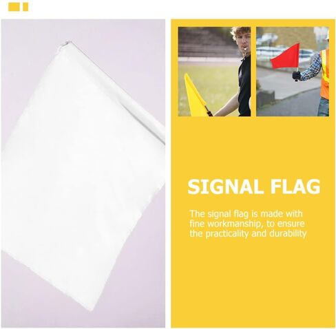 Happyyami Match Safety Flag 3Pcs Referee Flag Flag Stainless Steel Hand Flag Sponge Handle Performance Linesman Official Flag for Soccer Volleyball Football Track Referee Warning Flag in Saudi Arabia