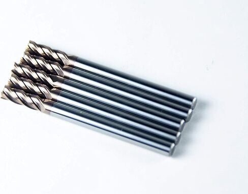 مجموعة مطحنة كربيد ذات نهاية مربعة (عبوة من 5) - مطحنة نهاية 1/32 لسبائك الفولاذ/المعادن الصلبة - 4 مجموعة طحن أنف مربعة مطلية بـ 4 فلوت TiAlN لأدوات الطحن بآلة CNC in Kuwait