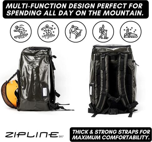 Zipline Rucksack Ski Boot Bag Backpack – The Choice Snowboarding Bag of Olympian Skier Athletes – Snowboard Gear Bag for Air Travel – Skiing Accessories Storage Bag – Waterproof Snow Boot Bag in Saudi Arabia