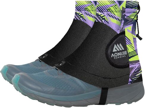 أغطية أحذية واقية من Azarxis Low Trail Gaiters عاكسة للكاحل مع حماية من الأشعة فوق البنفسجية للوقاية من الرمال المسامية للنساء والرجال والشباب والمشي لمسافات طويلة والتسلق (أرجواني) in Kuwait