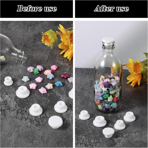 25 Pcs Silicone Stopper White Bottle Seal Plug White Silicone Plug Holes Replaceable Hole Plug End Cover Caps Reusable Salt and Pepper Shaker Plugs Round Water Table Plug for 14 16 17 18 21 mm Hole in Saudi Arabia
