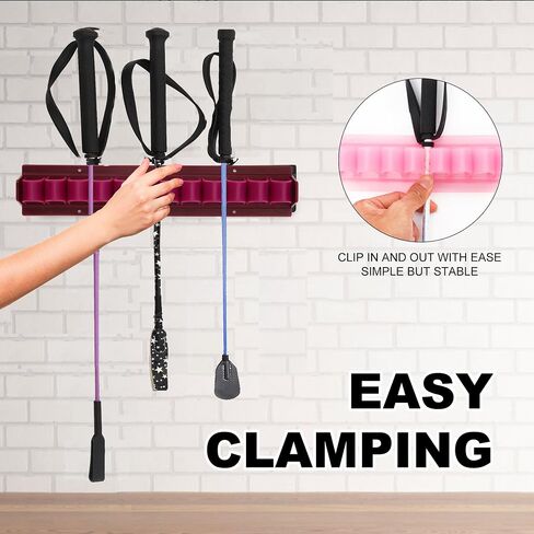 Horse Whip Crop Holder Rack Wall Mounted Bracket Hanger Horse Trailer Accessories for Tack Room (Purple) in Saudi Arabia