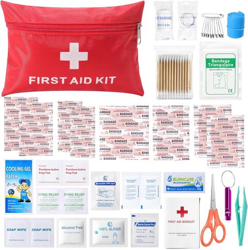 First Aid Kit 116 Piece Small First Aid Kit for Car, Home, Offices, Emergency Supplies/Survival Kit for Vehicle Travel, Camping, Hiking, Outdoor Essentials in Saudi Arabia