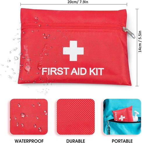 First Aid Kit 116 Piece Small First Aid Kit for Car, Home, Offices, Emergency Supplies/Survival Kit for Vehicle Travel, Camping, Hiking, Outdoor Essentials in Saudi Arabia