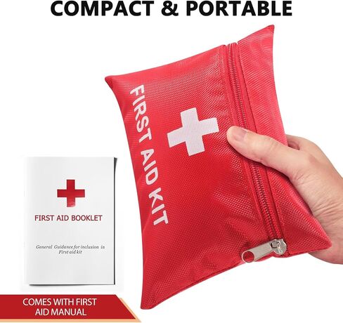 First Aid Kit 116 Piece Small First Aid Kit for Car, Home, Offices, Emergency Supplies/Survival Kit for Vehicle Travel, Camping, Hiking, Outdoor Essentials in Saudi Arabia