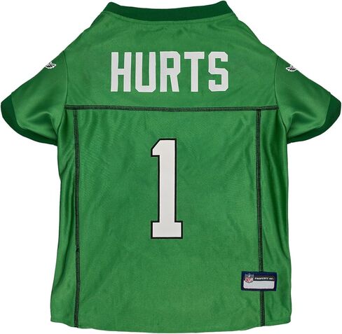 NFLPA Jalen Hurts Kelly Green Jersey #1 - NFL Philadelphia Eagles Dog & CAT Retro Jersey، الحجم: XX-Large. زي لطيف للحيوانات الأليفة، هيريتيج غيرنسي، زي رياضي، طقم جيرسي ريترو من NFL/NFLPA in Saudi Arabia