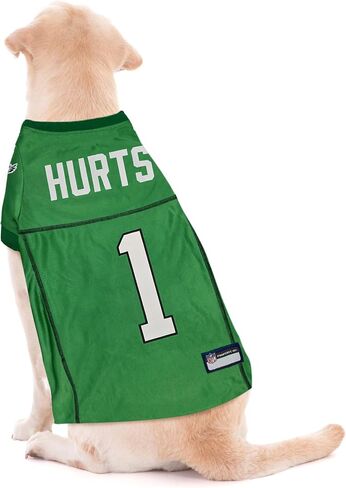NFLPA Jalen Hurts Kelly Green Jersey #1 - NFL Philadelphia Eagles Dog & CAT Retro Jersey، الحجم: XX-Large. زي لطيف للحيوانات الأليفة، هيريتيج غيرنسي، زي رياضي، طقم جيرسي ريترو من NFL/NFLPA in Saudi Arabia