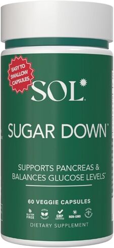 Sugar Down: Wellness Supplement with Astragalus & Anthocyanin, Enhances Digestive Health and Energy Levels, 60 Vegetarian Capsules - Two Capsules Per Serving in Saudi Arabia
