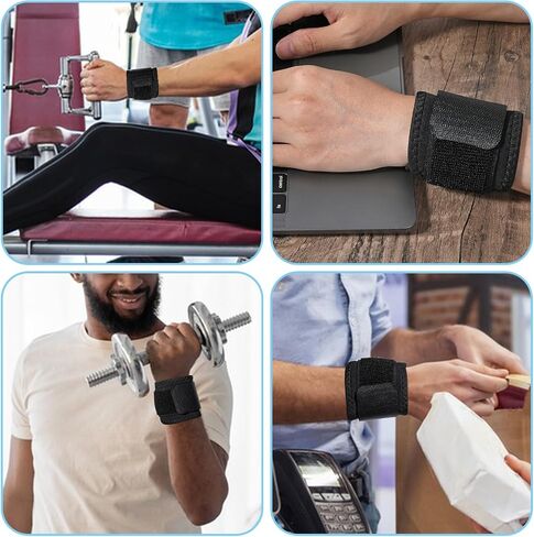 4 Pcs Wrist Wrap Carpal Tunnel Wrist Compression Strap Wrist Brace Wrist Band Wrist Support for Fitness,Adjustable Wrist Brace,Exercise,Sports,for Men and Women in Saudi Arabia