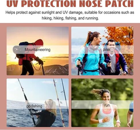 UV Protection Nose Patch Breathable Comfortable Sunscreen Golf Nose Bandage for Helping Protect Nose Against Sunlight UV Damage in Saudi Arabia