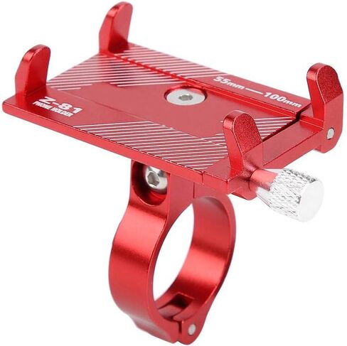 VGEBY1 Bike Phone Holder, 3 Colors Adjustable Smartphone Mount Aluminum Alloy Bike Handlebar Phone Clip(red) in Saudi Arabia
