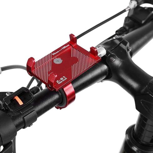 VGEBY1 Bike Phone Holder, 3 Colors Adjustable Smartphone Mount Aluminum Alloy Bike Handlebar Phone Clip(red) in Saudi Arabia