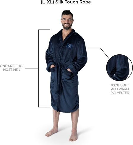 Northwest NBA Mens Transfer Patch Silk Touch Robe in Saudi Arabia