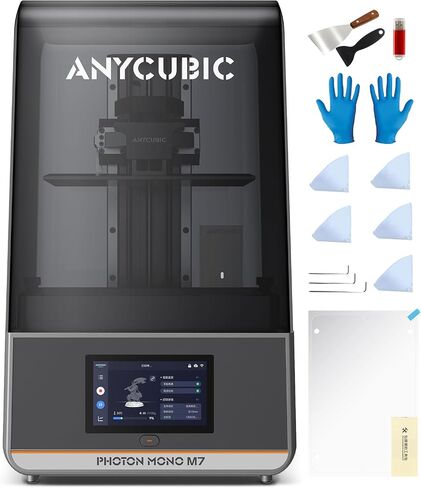 ANYCUBIC 14k Resin 3D Printer Photon Mono M7, 150mm/h High Speed Printing, Upgraded COB Source System and Intelligent Detection, 8.78x4.96x9.06 inches Printing Size in Saudi Arabia
