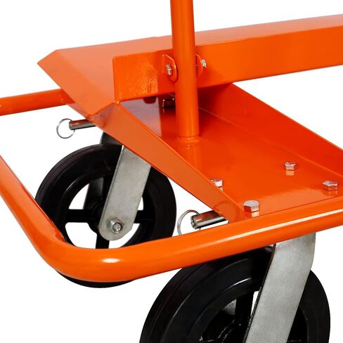 LUSPAZ Heavy Duty Drywall Sheet Cart & Panel Dolly, 2400lbs Load Capacity, 8" Mold-On Rubber Wheels for Home, Warehouse, Workplace, Orange in Saudi Arabia