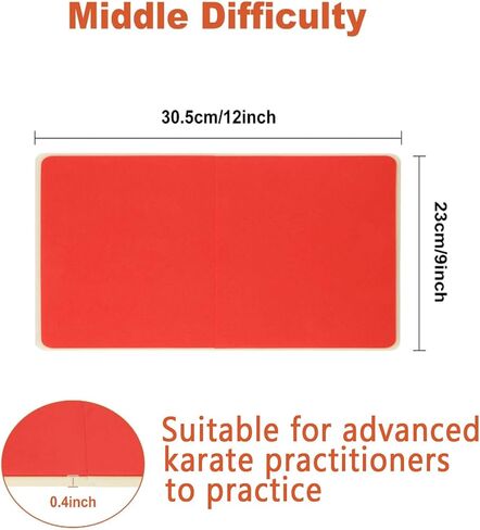 لوحات QTLCOHD قابلة للكسر، لوحات كسر فنون الدفاع عن النفس، الكاراتيه، لوحات التايكوندو، لوحات كسر الرغوة، فنون الدفاع عن النفس، تدريب النينجا، معدات الملاكمة EVA (أحمر) in Kuwait