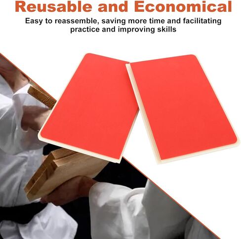 لوحات QTLCOHD قابلة للكسر، لوحات كسر فنون الدفاع عن النفس، الكاراتيه، لوحات التايكوندو، لوحات كسر الرغوة، فنون الدفاع عن النفس، تدريب النينجا، معدات الملاكمة EVA (أحمر) in Kuwait