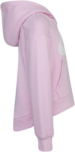 بلوفر Nike Girl's Club Fleece Hi منخفض (للأطفال الصغار) وردي مقاس 6X للأطفال الصغار in Saudi Arabia