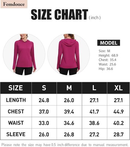 Femdouce 3 Pack Upf 50+ Sun Protection Hoodie For Women Athletic Long Sleeve Hoodie Shirt Lightweight With Thumb Hole in Saudi Arabia
