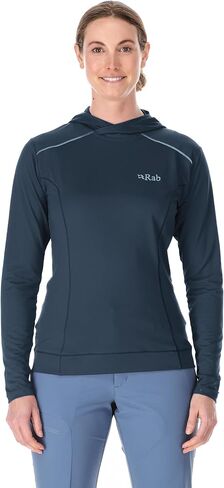 Rab Women's Force Hoody - Lightweight Long-Sleeve Hooded Baselayer Shirt for Hiking, Climbing, & Trail Running in Saudi Arabia