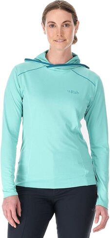 Rab Women's Force Hoody - Lightweight Long-Sleeve Hooded Baselayer Shirt for Hiking, Climbing, & Trail Running in Saudi Arabia