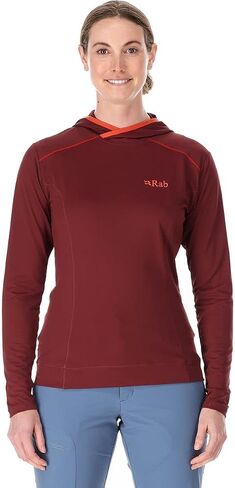 Rab Women's Force Hoody - Lightweight Long-Sleeve Hooded Baselayer Shirt for Hiking, Climbing, & Trail Running in Saudi Arabia