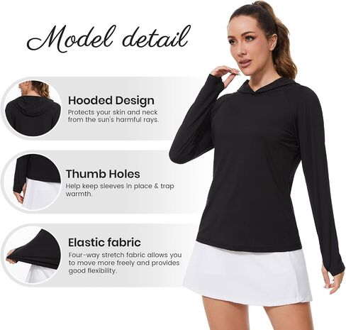 Femdouce 3 Pack Upf 50+ Sun Protection Hoodie For Women Athletic Long Sleeve Hoodie Shirt Lightweight With Thumb Hole in Saudi Arabia
