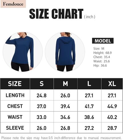 Femdouce 3 Pack Upf 50+ Sun Protection Hoodie For Women Athletic Long Sleeve Hoodie Shirt Lightweight With Thumb Hole in Saudi Arabia