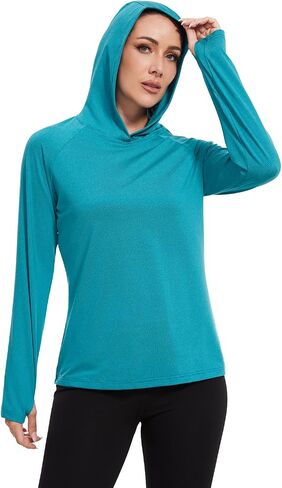 Femdouce 3 Pack Upf 50+ Sun Protection Hoodie For Women Athletic Long Sleeve Hoodie Shirt Lightweight With Thumb Hole in Saudi Arabia