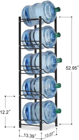 LIANTRAL Water Cooler Jug Rack, 4-Tier Heavy Duty Water Bottle Holder Storage Rack for 5 Gallon Water Dispenser, 5 Gallon Water bottle Holder, 5 Gallon Water Jug Holder in Saudi Arabia