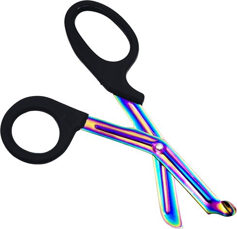 EMT Shears 7.25" Stainless Steel with Multi Color Rainbow Titanium Coating by Artzone (7.25 in., Black Handle, 1PK) in Saudi Arabia