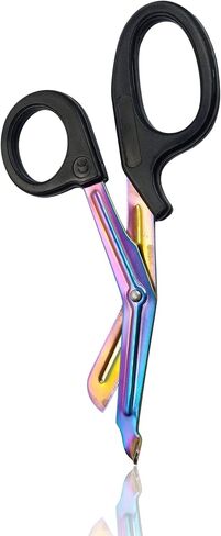 EMT Shears 7.25" Stainless Steel with Multi Color Rainbow Titanium Coating by Artzone (7.25 in., Black Handle, 1PK) in Saudi Arabia
