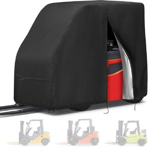 Forklift Cover, Waterproof Outdoor Cover for Forklifts Up to 8000Lb, Dustproof Water Resistant Full Forklift Cover with Zipper - 105"L x 50"W x 81"H
