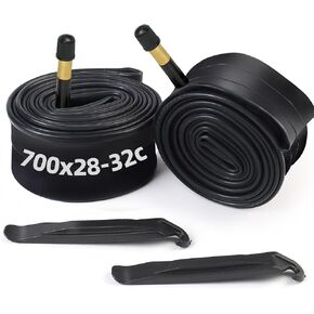LotFancy 700 x 28C/30C/32C Bike Tubes, 2Pcs 700x28C/700x30C/700x32C (28-622/30-622/32-622) 28 x 1 5/8 x 1 1/4 Tube with 2 Tire Levers in Saudi Arabia