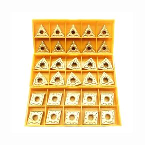 30pcs Lathe Indexable Solid Carbide Turning Insert, CNMG 431 WNMG 431 TNMG 331 CNC, Metal Cutting Blade for Turning Tool Holder, Carbide Inserts for Metal Lathe