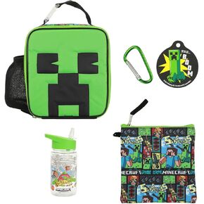 Minecraft Creeper 4-Piece Lunchbox & Water Bottle Combo Set in Saudi Arabia