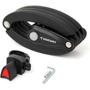 Himiway Bike Lock Foldable Lock with Taillight Heavy-Duty Anti-Theft 850mm Folding Lock for Bicycles High-Security Bicycle Foldable Lock with Mounting Bracket in Kuwait