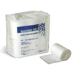 BSN Medical 081196724 Specialist 100 Cotton Cast Padding, 3", Pack of 12